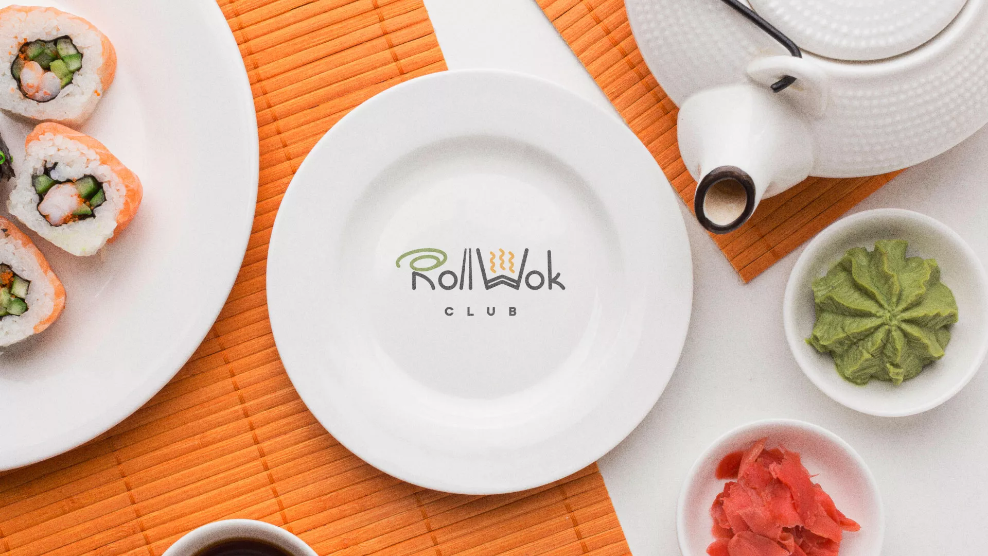 Разработка логотипа и фирменного стиля в Орле для суши-бара «Roll Wok Club» Разработка логотипа и фирменного стиля в Орле для суши-бара «Roll Wok Club»